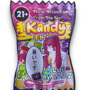 Kandy Blue Razzz 3.5G Mylar Bags Holographic cut out