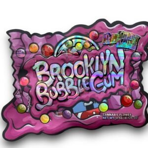 Brooklyn Bubblegum 3.5G Mylar Bags Holographic