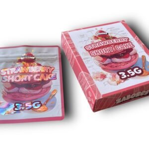 Strawberry Short Cake Mylar Bags with Boxes 3.5g Box Packaging Holographic