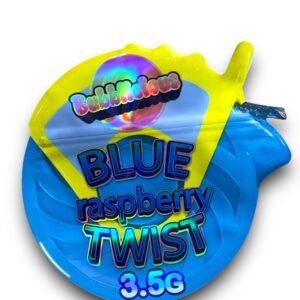 Bubbllcious Blue Raspberry Twist 3.5G Mylar Bags Holographic