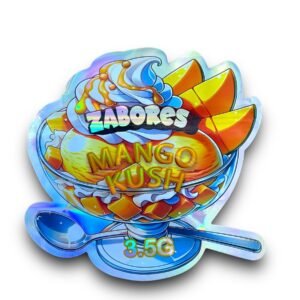 Zabores Mango Kush 3.5G Mylar Bags Holographic