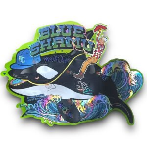 Teds Budz Blue Shamu Mylar Bags 3.5g Packaging Holographic
